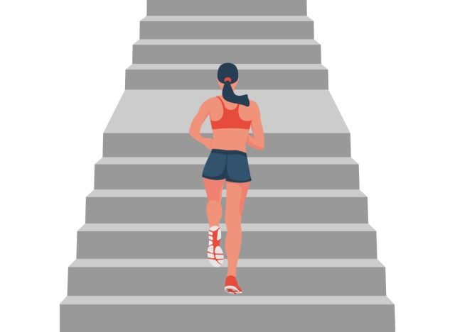 exercice de montée d'escalier femme