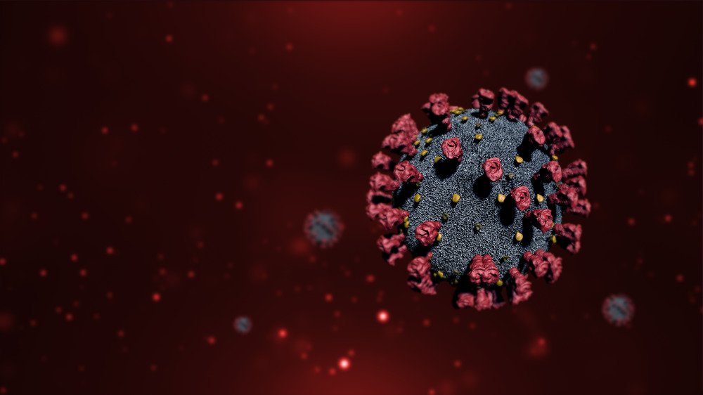 Gros plan d'une molécule de coronavirus