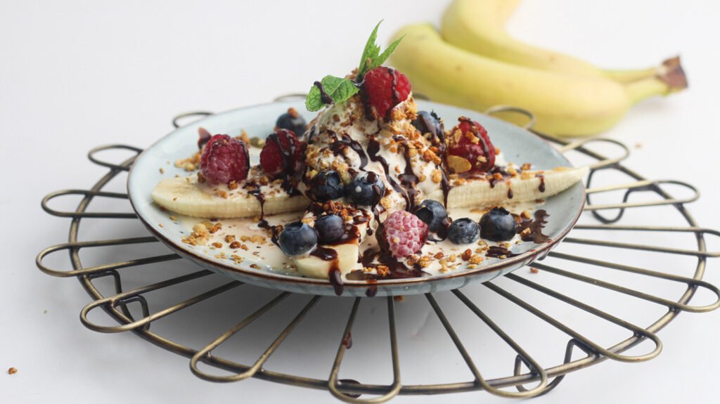 Recette saine de banana split