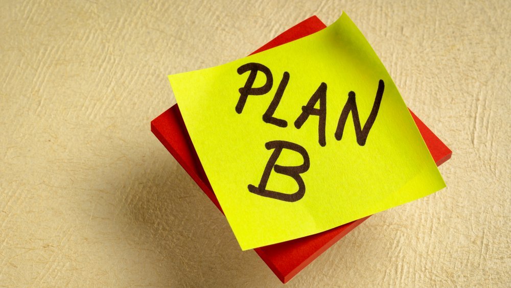 Plan B écrit sur un Post-It