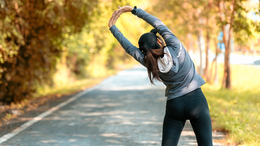 étirements du coureur